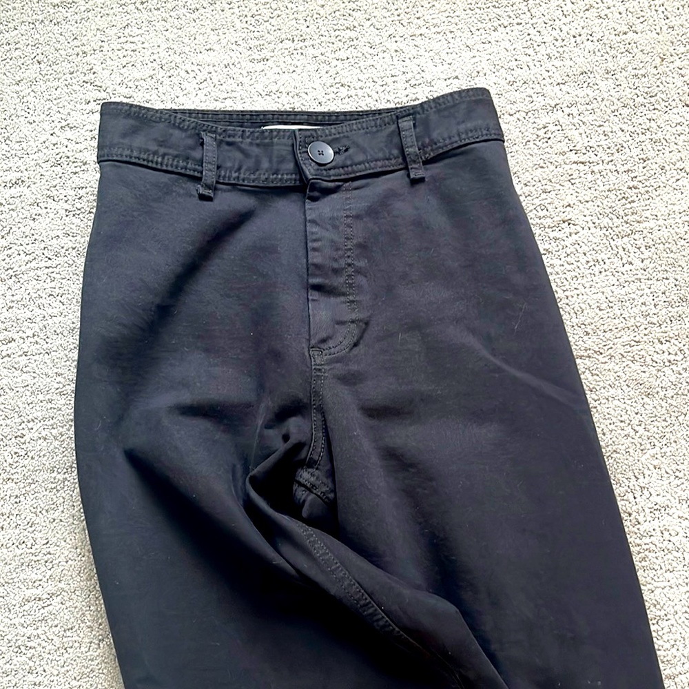 cutest marine straight black zara jeans